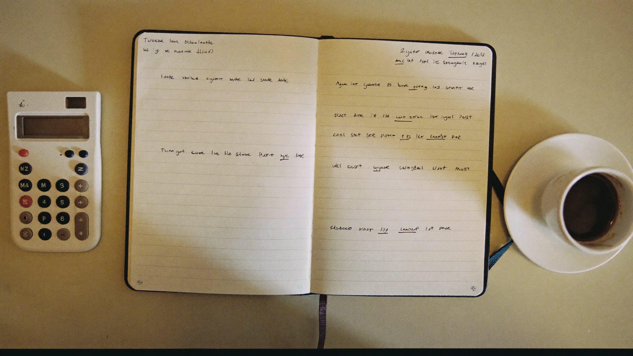 A planning notebook and pen on a desk, used to scope a record review